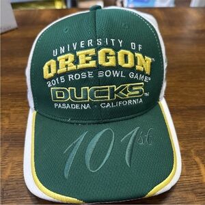 Vintage Oregon Ducks Hat Cap Official Rose Bowl January 2015 Playoffs